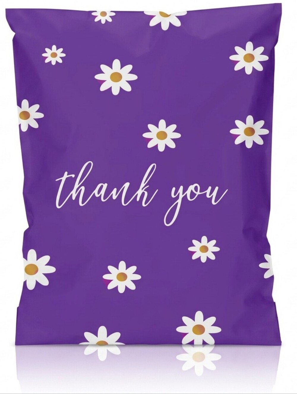 Thank You Purple Daisy Poly 10 Count 10x13